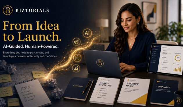Biztorials Digital Product Image – Business Tools for Entrepre High-resolution branded image created by Biztorials, showcasing small business resources for entrepreneurs, side hustlers, and digital creators. Designed to highlight digital products, startup kits, or business education tools in a clean, modern style. Optimized for web, ads, and social media visibility.