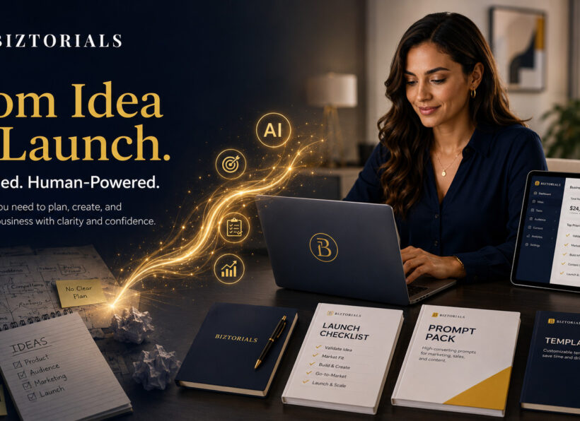 High-resolution branded image created by Biztorials, showcasing small business resources for entrepreneurs, side hustlers, and digital creators. Designed to highlight digital products, startup kits, or business education tools in a clean, modern style. Optimized for web, ads, and social media visibility.