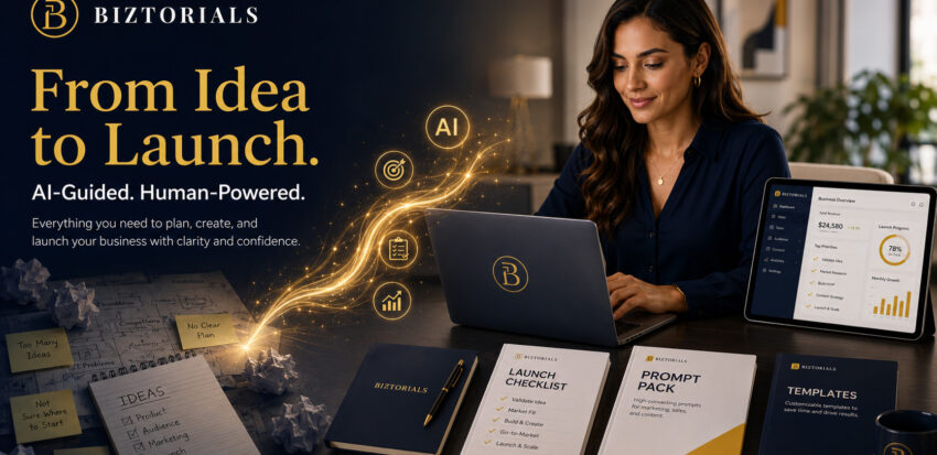 High-resolution branded image created by Biztorials, showcasing small business resources for entrepreneurs, side hustlers, and digital creators. Designed to highlight digital products, startup kits, or business education tools in a clean, modern style. Optimized for web, ads, and social media visibility.